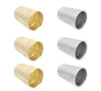 JOYOFREELY 6 Pezzi Set di Ditali da Cucito in Metallo Vintage Protezione per Dita Riduce Pressione per Progetti di Cucito e Ricamo Artigianale Colore Assortito