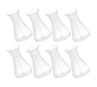 JOYOFREELY Beute Coniche e Previene Traboccamenti, per Esperimenti Scientifici Set di 8 da 50ml in Pp Matraccia di Erlenmeyer Collo Stretto, Facile da Mescolare per
