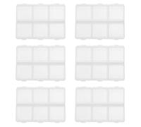 JOYOFREELY Contenitore Porta Pillole 6 Scomparti Trasparente con Braille, Portapillole Compatto e Leggero per Medicinali, Organizer da Viaggio per Farmaci e Piccoli Accessori