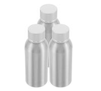 JOYOFREELY Flaconi da Viaggio in Alluminio 100 Ml Set da 3, Contenitori Cosmetici Ricaricabili con Chiusura a Vite Anti-perdite, Portatili e Leggeri per Bagnoschiuma, Creme e Trucchi