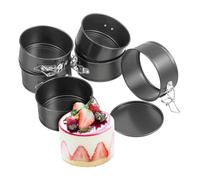 JOYOFREELY Mini stampo rotondo antiaderente per torte a molla da 10,2 cm, a prova di perdite, per cheesecake e occasioni speciali
