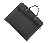JOYOFREELY Organizer Portatile Chiusura a Design Multilivello Cartella Porta Documenti in Nera da Viaggio per File per Riunioni e Occasioni Formali
