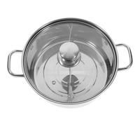 JOYOFREELY Pentola in Acciaio Inossidabile per Induzione Divisore Doppio Lato, Materiale Sano e Facile da Pulire, Pentola Multifunzionale per Cucina Domestica