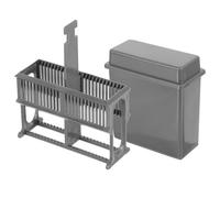 JOYOFREELY Porta Vetrini Supporto per Microscopio in Plastica 24 Scomparti per Colorazione e Conservazione, per Esperimenti di e Applicazioni di Citologia