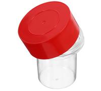 JOYOFREELY Scatola per Timbri Rotondi Rossa in Plastica, Protezione Ufficio | Contenitore Vuoto per Sigilli, Formato Circolare, Adatto a Registri e Gestione Documentale