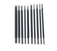 JOYOFREELY Set di 10 Coltelli per Incisione in Acciaio al Tungsteno Nero, Lama Affilata e Facile da Controllare, Strumenti per Scultura su Pietra Liaoning e Shoushan, per Hobby e Artigianato
