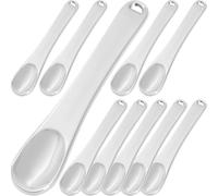 JOYOFREELY Set di 10 Spatole per Occhi in Lega Metallica Argento, Applicatori per Crema Viso e Maschere con Superficie Liscia, la Cura Quotidiana della Pelle