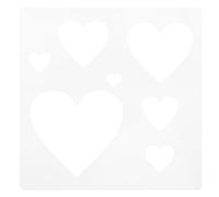 JOYOFREELY Stencil a Forma di Cuore Riutilizzabile 10x10 Cm in Plastica Flessibile per Pittura su Pareti Mobili e Vetri, Stencil Artistico per Progetti Fai da Te e Decorazioni di Feste