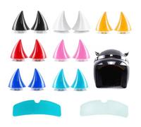 JOYOLA 14 Pezzi Corno da Diavolo per Casco da Moto, Corna Casco Moto con Ventose, Decorazione per Casco da Moto, Decorazione per Casco Corno da Demone Corna per Casco Moto per Bambini e Adulti