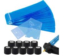 JOYOLA 200 Pezzi Copri Penna Tattoo Monouso, Monouso Copertura per Impugnatura del Tatuaggio, Coperture per Macchinette per Tatuaggi con 9 Tattoo Grip Tapes per Tatuatori