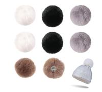 JOYOLA 8 Pezzi Pelliccia Faux Pompon Soffice Pelliccia Pompon Pompon in Finte Pelliccia Pompon in Pelliccia Sintetica di Coniglio per Cappelli, Portachiavi, Sciarpe, Guanti, Borse, Accessori