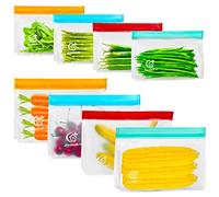 Joyoldelf 8 Piezas Bolsas Para Congelar Alimentos de Silicona sin BPA - Para Frutas, Carne, Leche, Verduras, Almuerzos, Viajes