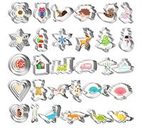 Joyoldelf - Set di 40 stampi per biscotti natalizi, per bambini