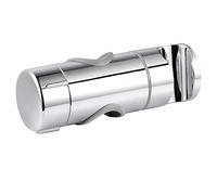 Joyoldelf Supporto Soffione Doccia Universale, Supporto Doccia per Regolabile, Flessibile a 90°, Supporto Doccia Saliscendi Girevole per Slide Bar, In Plastica ABS, Cromato（19-25 mm）