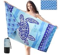joyoldelf Telo Mare Microfibra Grande - 180x90 cm Telo Mare, XXL Asciugamano Mare Antisabbia, Teil Mare Grande Asciugatura Rapida, Stuoia Spiaggia Microfibra Leggero e Portatile（Tartaruga Marina）