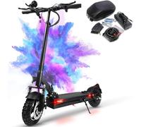JOYOR Monopattino Elettrico Adulti, Resistenza 60-80KM,48V 18Ah, Carico 120kg, Doppio Ammortizzatore e Freni a Disco Anteriori e Posteriori, (Avviamento a Chiave) Grande Regalo