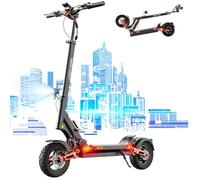 JOYOR Monopattino Elettrico Adulto, 48V 18Ah, Carico Massimo 130 kg, Pneumatici fuoristrada da 10 pollici, Resistenza fino a 55-75 chilometri, Monopattino Elettrico Pieghevole