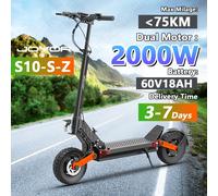JOYOR-S10-S-Z E-Scooter 2000W 60 v18ah chilometraggio massimo 75km Scooter elettrico adulto anteriore E posteriore doppi freni idraulici escooter 2000W twin Motor 60V18Ah