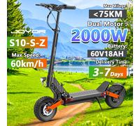 JOYOR S10-SZ EScooter 2000W Doppio Motore 60V18AH Anteriore Posteriore Doppio Freno Idraulico Scooter Elettrico 10*3.0 Pneumatico Allargato E-Scooter 2000W Dual Motor 60V18AH