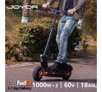 JOYOR S10-SZ Scooter elettrico Batteria 60V 18Ah, doppio motore da 1000W, Escooter per adulti con pneumatici da 10", Velocità massima 65 km/h Portata 70-85 km Nero