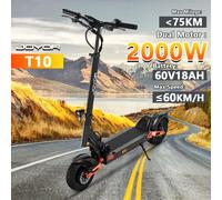 JOYOR T10 escooter 2000W doppio motore 60 v18ah batteria forte arrampicata Scooter elettrici pneumatici grassi da 10 pollici Scooter elettrico 2000W Dual Motor 60V18Ah