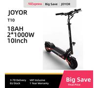 JOYOR T10 Monopattino Elettrico Pieghevole , Motore 1000W*2, Monopattino Elettrico Fuoristrada Da 10 Pollici, Pneumatici Fuoristrada, Batteria 60V18AH, Monopattino Elettrico Per Adulti