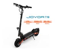 JOYOR T10 Monopattino Elettrico Pieghevole , Motore 1000W*2, Monopattino Elettrico Fuoristrada Da 10 Pollici, Pneumatici Fuoristrada, Batteria 60V18AH, Monopattino Elettrico Per Adulti