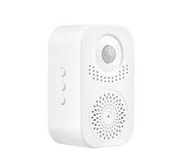 JoyousMall Campanello con sensore di movimento con 3 livelli di volume, allarme intelligente per visitatori per casa, negozio, ufficio, raggio di rilevamento 4-6 m, installazione bianca