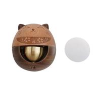 JoyousMall Campanello per porta a forma di gatto fortunato, in legno e ottone con suono melodioso, graziosa decorazione in dopamina per casa, negozio, caffetteria, ristorante, installare sul