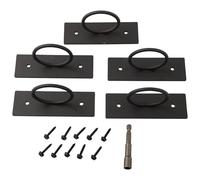 JoyousMall Confezione da 5 staffe in acciaio inossidabile 304 nero per cavo ringhiera da 5,1 cm, molo marino e recinzione da giardino, con viti