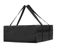 JoyousMall Grande trasportatore termico resistente isolato della borsa della pizza per la consegna del ristorante e gli ordini da asporto, Nero e rosso, Black 50 * 50 * 15CM, Consegna funzionale