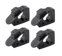 JoyousMall Morsetto in gomma resistente per tubi da 3-4 cm, chiusura rapida a scatto per portapacchi fuoristrada, staffa di supporto per pala sicura, nero (confezione da 4)
