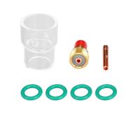 JoyousMall per tozzo Gas Lens Kit WP-9, TIG Torch Glass Cup Set per WP-9/20/25 Kit di accessori per torcia di saldatura, scudo trasparente