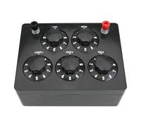 JoyousMall Scatola di resistenza didattica 0-9999,9 Ohm regolabile 5 Range resistenza variabile per esperimenti di fisica di laboratorio e verifica della legge di Ohm