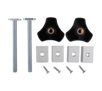 JoyousMall Set di guide a T in lega di alluminio, 400 mm, con cursori M6/M8 e maniglie, dispositivo per la lavorazione del legno preforato, per banco da lavoro fai da te, confezione da 2
