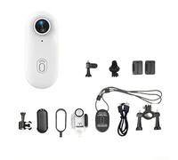 JoyousMall Telecamera da pollice 1080P/4K, piccola fotocamera portatile con impermeabilità IPX7 e grandangolo a 170°, ricaricabile tramite USB, per ciclismo, moto (bianco 4K)