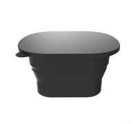 JoyousMall Vassoio pieghevole in silicone per cubetti di ghiaccio, extra grande, facile da usare, per bevande, casa, cucina, bar, grigio (nero)