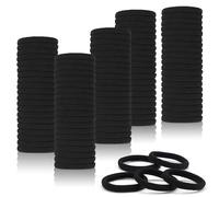 JOYOYO 100 elastici per capelli da donna, in cotone spesso, nessun danno, 50 mm, elastici per capelli grandi, elastici per coda di cavallo, elastici per capelli da donna, colore nero