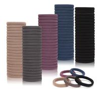 JOYOYO 100 elastici per capelli da donna, in cotone spesso, nessun danno, grandi elastici morbidi per coda di cavallo, multicolore, 50 mm