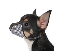 JOYPAWS Dog Muzzle for Extra Small Dogs Soft Air Mesh Muzzles Anti & Prevent Biting Chewing Barking Reflective Ajustable Full Coverage Dog Mouth Guard Cover for Grooming Scavenging Black XS