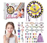 JoyPlus Arti e Mestieri per Bambini dai 6 ai 12 Anni,Kit per Braccialetti Ragazza,Kit per la Realizzazione di Braccialetti Dell'amicizia per Ragazze,Kit per la Creazione di Gioielli,Regali per Bambini