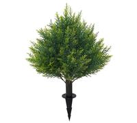 JoyPower Albero di cedro artificiale a sfera con picchetto, 40,6 cm, piante di cedro finto resistenti ai raggi UV, pianta di cipresso finto, cespugli artificiali per portico anteriore, giardino,