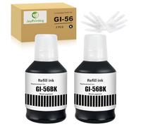 JoyPrinting GI-56, inchiostro nero, compatibile con Canon GI-56BK, cartuccia d'inchiostro compatibile per MAXIFY GX3050 GX4050 GX5050 GX5150 GX5550 GX6050 GX6150 GX6550 GX7050 GX7150, 2X 170 ml