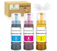 JoyPrinting Inchiostro a sublimazione da 70 ml compatibile per EET-1810 ET-2710 ET-2711 ET-2712 ET-2714 ET-271ET-4810 ET-14100 ET1800 ET2500 ET2600 ET-2856 ET-28600 ET-28. 61 ET-2862 ET-2864 (C/M/Y