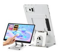 JoyReal Monitor touchscreen a 10 punti 15.6 '' Estensore dello schermo del computer portatile 1080P FHD Monitor doppio rotante con tastiera virtuale Supporto pieghevole per MacBook, Windows, PC,