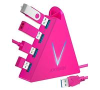 JoyReken Hub USB 3.0, sdoppiatore USB a 4 porte per laptop, tastiera PS4 e adattatore per mouse, compatibile con Xbox, PC, MacBook, Surface Pro, unità flash, HDD, console, stampante, fotocamera,