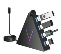 JoyReken Tipo C a USB Hub 4 Porte, Adattatore JoyReken Tipo C a USB con 4 porte USB 3.0, Thunderbolt 3 a Multiport USB 3.0 Hub, per MacBook, Mac Pro/Mini, iMac, PS4, PS5, Surface Pro, Flash Drive