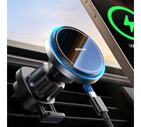 JOYROOM Caricatore Wireless Auto Magsafe [15W Ricarica Veloce & Ventilatore] Supporto Telefono Auto Magnetico per Presa d'Aria, Ricarica Wireless Auto Compatibile con iPhone 16/15/14/13/12 Serie