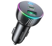 JOYROOM JR-CL26 Caricabatteria da auto USB a 3 porte da 70 W + USB-C / Tipo-C (n