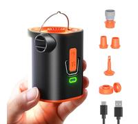 JOYROOM Pompa Elettrica Compatta per Materasso Gonfiabile con Luce da Campeggio, 4,8kPa Ricaricabile Pompa per Materasso Gonfiabile con 3600 mAh, 6 Ugelli per Cuscini Gonfiabili, Sacchi Sotto Vuoto